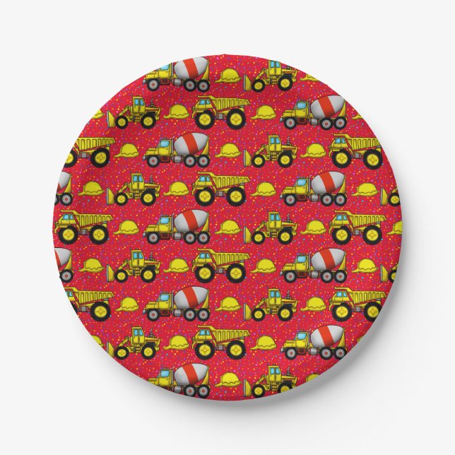 Construction Site Paper Plates (Front)
