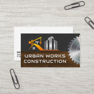 Construction Site   Real Estate Builders Business Card