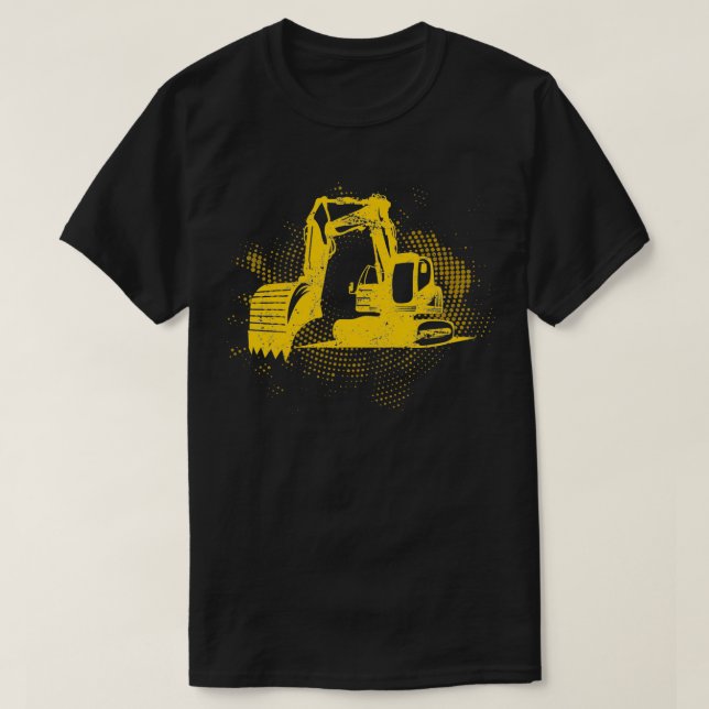 Construction Site Truck Driving Men Boys Gift Exca T-Shirt (Design Front)