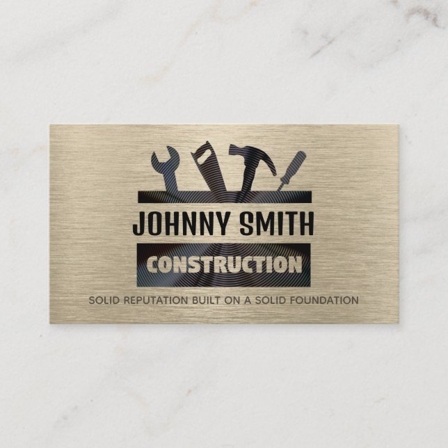 Construction Slogans Business Cards (Front)