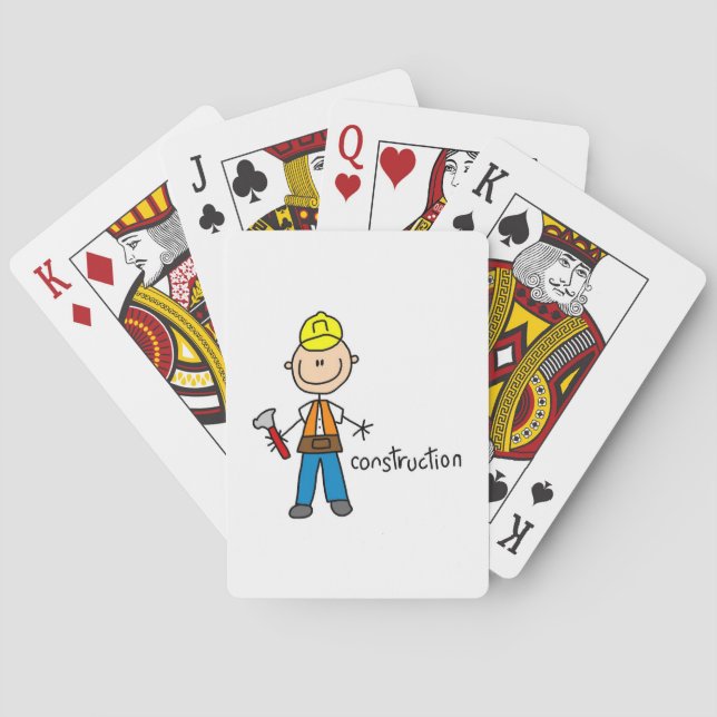 Construction Stick Figure Playing Cards (Back)