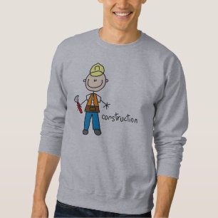 Construction Stick Figure Sweatshirt