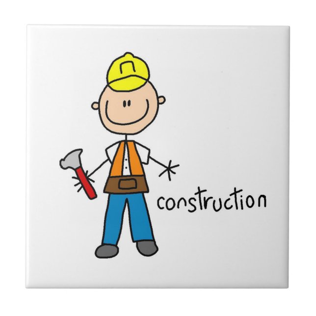 Construction Stick Figure Tile (Front)