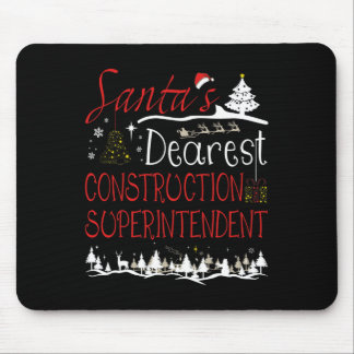 Construction Superintendent Xmas Job Cute Christma Mouse Pad