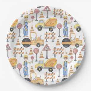 Construction Theme Party Paper Plate