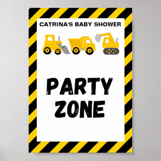 Construction themed party Sign