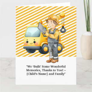 "Construction-Themed Thank You Card – Appreciate 