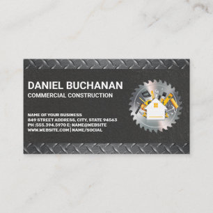 Construction Tools Circular Saw Steel Business Card
