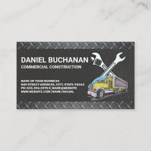Construction Tools Work Truck Business Card