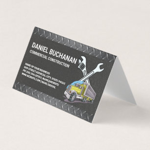 Construction Tools Work Truck Business Card