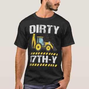 Construction Truck 17th Birthday 17 Year Old Digge T-Shirt