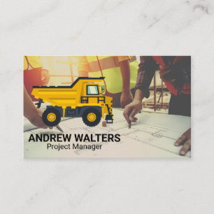 Construction Truck Architect Engineers Business Card