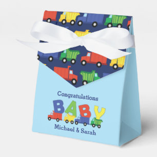 Construction Truck Baby Shower Favor Box