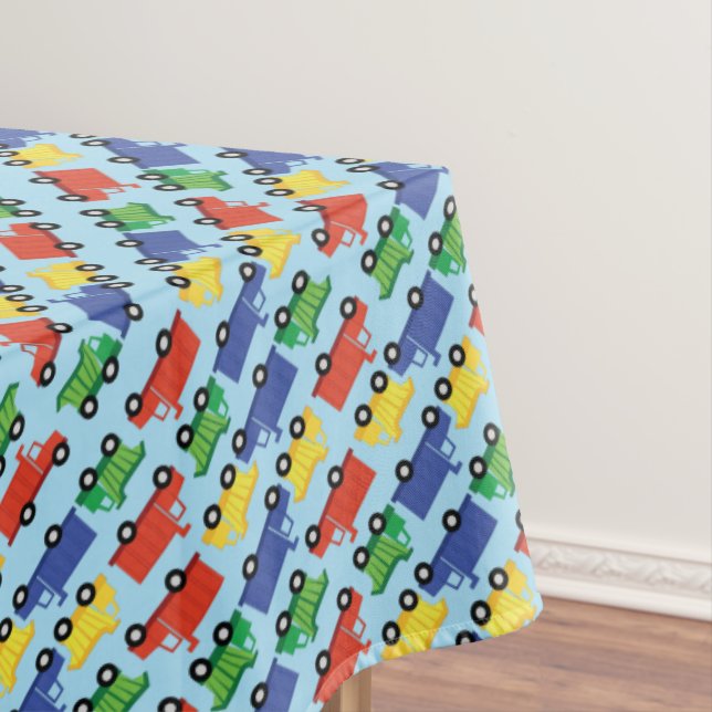 Construction Truck Baby Shower Tablecloth (In Situ)