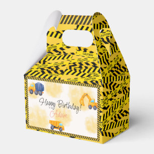 construction truck birthday favor box