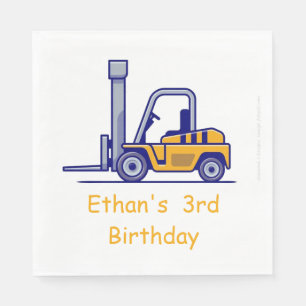 Construction Truck Birthday Napkins