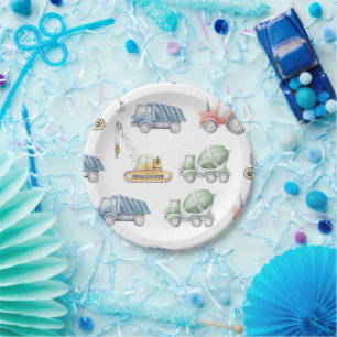 Construction Truck Birthday Paper Plates