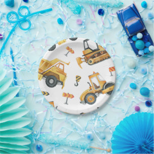 Construction Truck Birthday Paper Plates