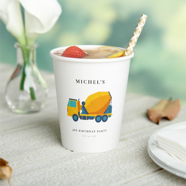Construction Truck Birthday Party Decoration Paper Cups (Insitu)