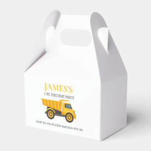 Construction Truck Birthday Party Favor Box