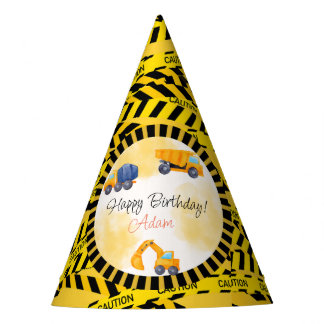 Construction Truck Birthday Party Hat