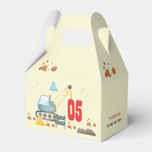 Construction truck boy birthday favor box