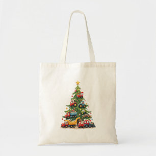 Construction Truck Christmas Tote Bag