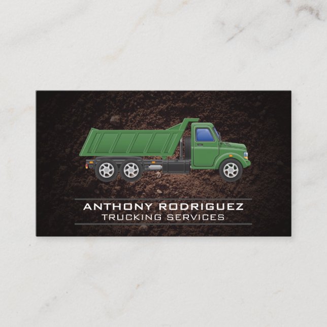 Construction Truck | Dirt Business Card (Front)