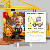 Construction Truck Excavator Birthday Party