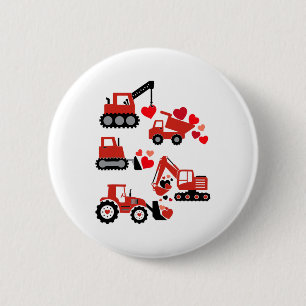 Construction Truck I Dig You Funny Kid Boy Toddler 2 Inch Round Button