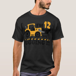 Construction Truck It's My 12th Birthday 12 Years T-Shirt