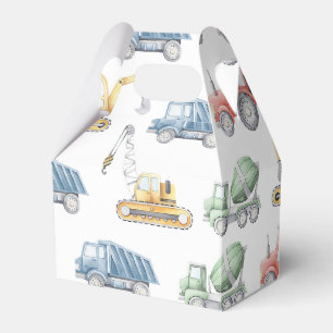 Construction Truck Kids Birthday Favor Boxes