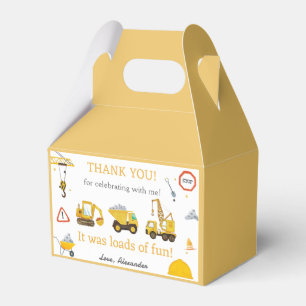 Construction Truck Kids Birthday Favour Boxes