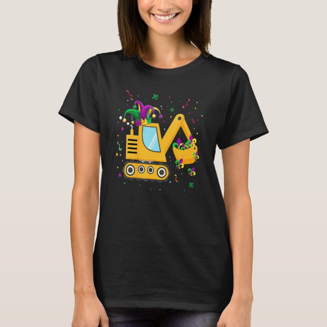 Construction Truck Mardi Gras Carnival Kids Toddle T-Shirt (Front)