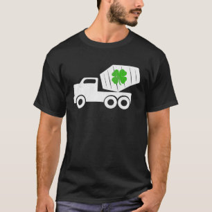 Construction Truck St Patrick s Day Shamrock Kids T-Shirt