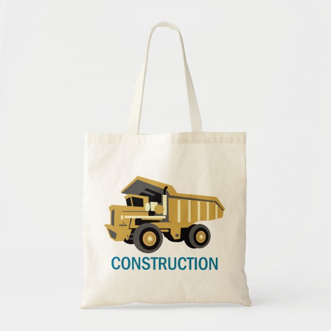 Construction Truck Tote Bag (Front)