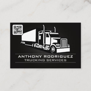 Construction Trucking Services   QR Code  Business Card