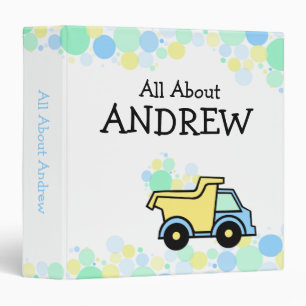 Construction Trucks Baby Binder