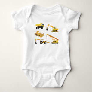 Construction Trucks Baby Bodysuit
