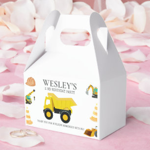 Construction Trucks Birthday Favor Box