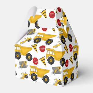 Construction Trucks, Gift Box, Gable Favor Box