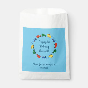 Construction Trucks Kids Birthday Party Favour Bag