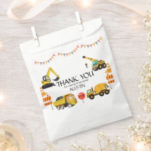 Construction Trucks    Kids Birthday Party   Favour Bag