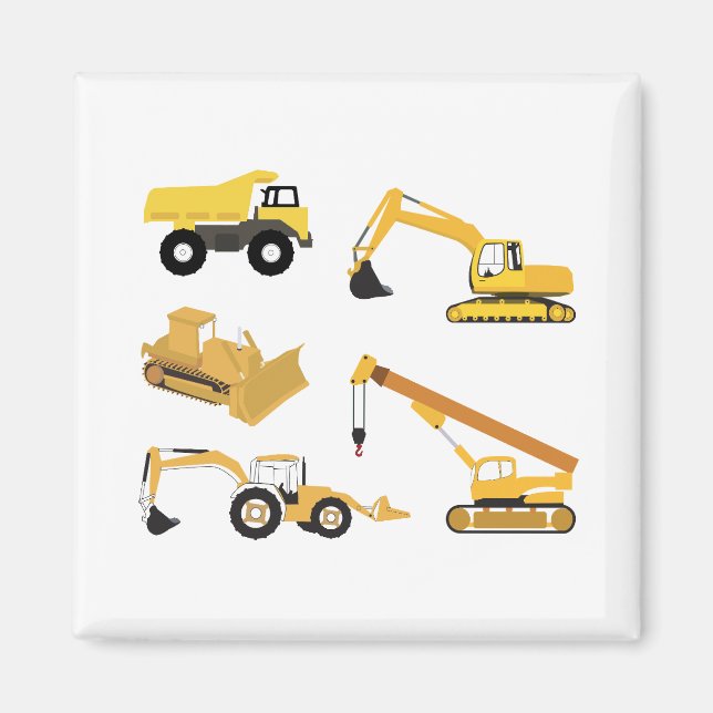 Construction Trucks Magnet (Front)