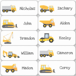 Construction Trucks party favour
