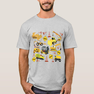 Construction Trucks Pattern T-Shirt