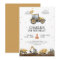 Construction Trucks Simple Minimalist Birthday