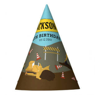 Construction Trucks Site Theme Birthday Party  Hat