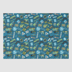 Construction Trucks  Tissue Paper