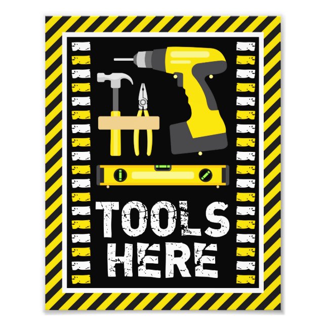 Construction Utensils Sign • 8 x 10 Print (Front)